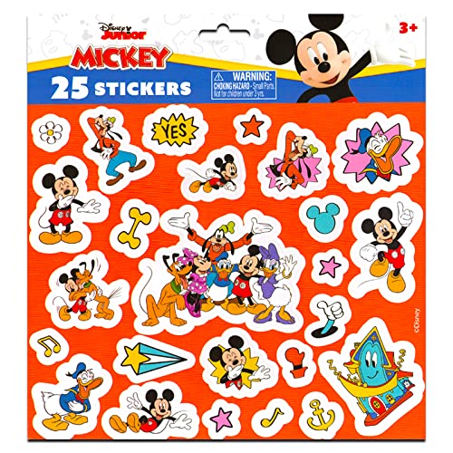 Mickey Mouse School Backpack Kids 16 Inches - Bundle with Mickey Backpack, Mickey Mouse Stickers, Bookmark | Mickey Quilted Backpack for Toddlers