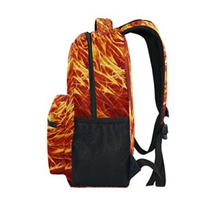 JIPONI Fire Dragon Head on Dark Background Backpack For Girls Boys, Student School Bag Bookbag Travel Laptop Backpack Purse Daypack