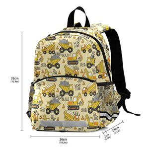 Toddler Backpack for Boys Truck Excavator Kindergarten Preschool School Bookbag Mini Bag 3-6 Years Kids Girls Child Safety Leash