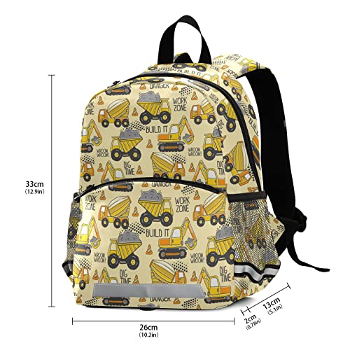 Toddler Backpack for Boys Truck Excavator Kindergarten Preschool School Bookbag Mini Bag 3-6 Years Kids Girls Child Safety Leash