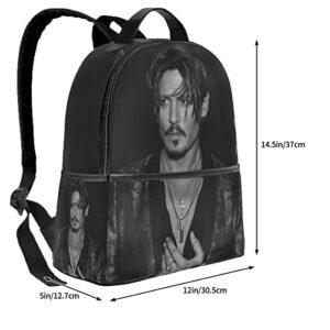 MXSLOVE Classic Shoulder Bag, Johnny Depp Backpack Travel Knapsack Lightweight Daypack
