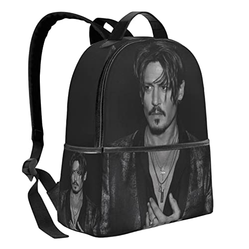 MXSLOVE Classic Shoulder Bag, Johnny Depp Backpack Travel Knapsack Lightweight Daypack