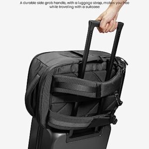 tomtoc Laptop Backpack X-Pac Techpack Designed for Business Professional Commuter, City Compact Backpack for 16-inch MacBook Pro, Black