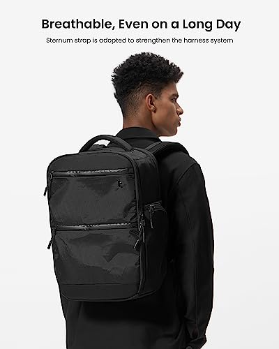 tomtoc Laptop Backpack X-Pac Techpack Designed for Business Professional Commuter, City Compact Backpack for 16-inch MacBook Pro, Black