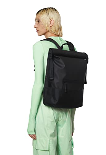 RAINS Trail Rolltop Backpack - Black