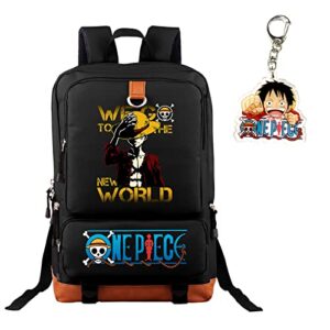 rahvxjo anime backpack large capacity casual travel backpack student cartoon school bag bookbag,17.3×11.4×5.1 in