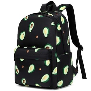 fuyicat avocado school backpack for girls, kids teens elementary middle school bag women college bookbag laptop backpacks