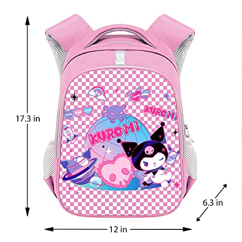 JCLOCK 3PCS Kawaii Backpack Set Pink 17 Inch Aesthetic Personalized Pink Backpack Set, Portable Large Capacity Breathable Daypack