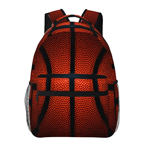 RUVNSR Basketball Backpack 16 Inch Large Capacity 3D Print Basketball Ball Sport Casual Daypack Travel School Bag Gym For Gifts Girls Boys Kids Adults