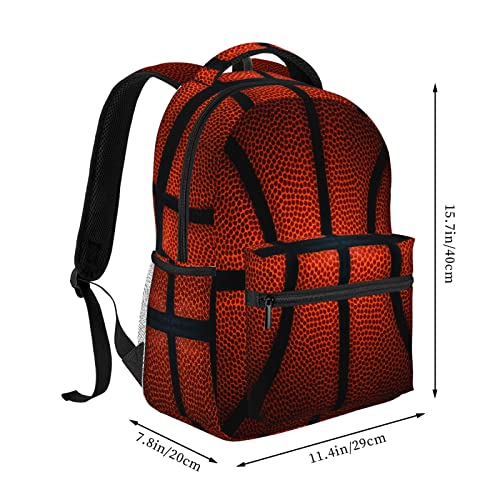 RUVNSR Basketball Backpack 16 Inch Large Capacity 3D Print Basketball Ball Sport Casual Daypack Travel School Bag Gym For Gifts Girls Boys Kids Adults