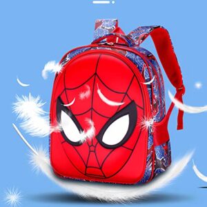 SUFRAH 13inch Cartoon Backpack Red&Blue Comic Waterproof Durable Lightweight Bookbag Fashion Causal Travel Bag