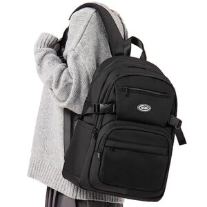 weradar classic black college backpack for women lightweight small travel backpack waterproof high school backpack laptop backpacks 15.6 inch for men