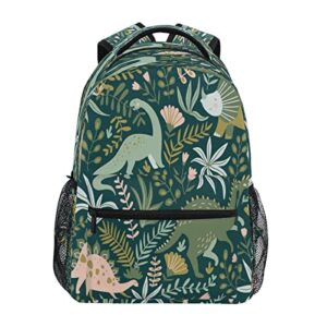 senya school backpack dinosaurs and tropical leaves teens girls boys bookbags travel schoolbag