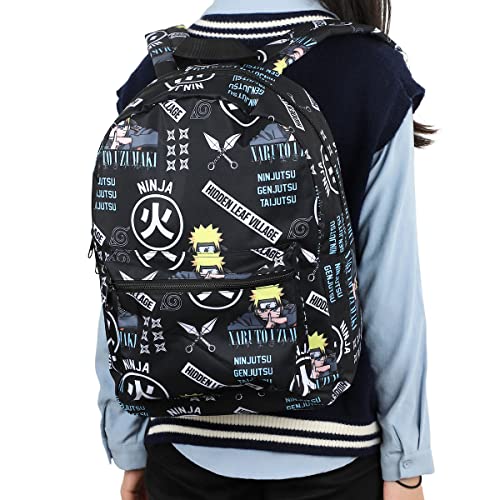 Bioworld Naruto Shippuden Ninjutsu Sublimated Print Adult 17" Laptop Backpack