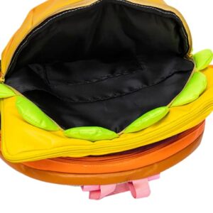 Ofoxouq Cheeseburger Backpack Multi-Compartment Universe Hamburger Backpack