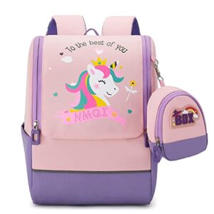 dahuoji unicorn kids backpack girls school backpack protect the spine kindergarten elementary schoolschool bag
