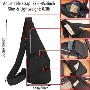 CAISANG Mini Sling Bag Men Crossbody Personal Pocket Bag Small Shoulder Backpack Casual Chest Bag for Travel