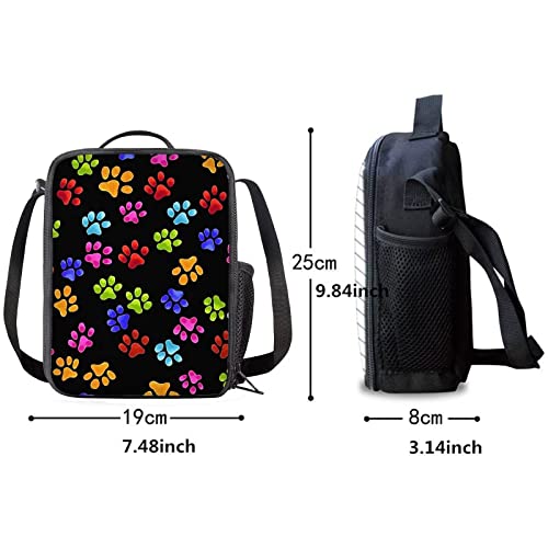 ZFRXIGN Flower Hummingbirds Backpack Purse for Women with Lunch Box Pencil Case Water Bottle Holder Girls Book Bag Middle School Rucksack Lunch Tote Bags Pencil Pouch