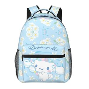diez cartoon cinnamoroll backpack blue the puppy looks in the mirror daypack laptop shoulder travel sports hiking camping bag women