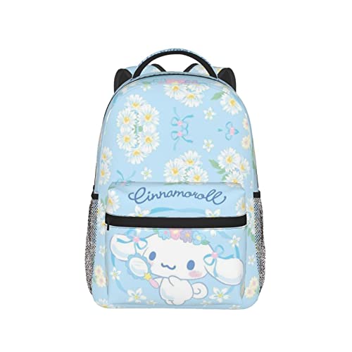 DIEZ Cartoon Cinnamoroll Backpack Blue The Puppy Looks In The Mirror Daypack Laptop Shoulder Travel Sports Hiking Camping Bag Women