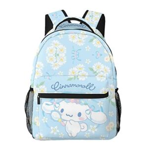 DIEZ Cartoon Cinnamoroll Backpack Blue The Puppy Looks In The Mirror Daypack Laptop Shoulder Travel Sports Hiking Camping Bag Women