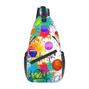 TOHTWAG Unisex Basketball Sling Bag Backpack Football Baseball Crossbody Bag Soccer Chest Bag Daypack For Travel Hiking