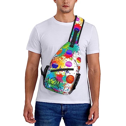 TOHTWAG Unisex Basketball Sling Bag Backpack Football Baseball Crossbody Bag Soccer Chest Bag Daypack For Travel Hiking