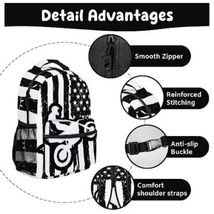 Cbntnaf Motorcycle Camo Backpack for Kids Boys Girls Teens,College Bookbags,18 Inch,Large Capacity,Durable,Lightweightbag for Travel