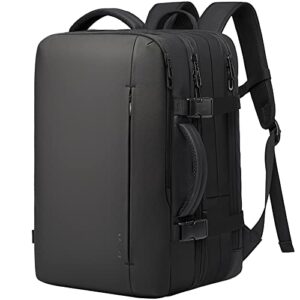 bange travel backpack, carry on backpack durable convertible duffle bag fit for 17.3 inch laptop for men and women… (black(35l vertical pocket))