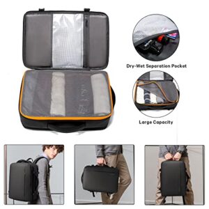 BANGE Travel Backpack, Carry On Backpack Durable Convertible Duffle Bag Fit for 17.3 Inch Laptop for Men and Women… (Black(35L Vertical Pocket))