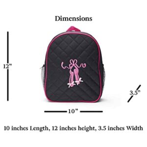 GLOBAL FBA INC Dance Bag For Girls 3-9 Years Old, Backpack Ballet with Padded Straps, Ballet Items, Ballerina Gifts For Little Girls