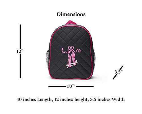 GLOBAL FBA INC Dance Bag For Girls 3-9 Years Old, Backpack Ballet with Padded Straps, Ballet Items, Ballerina Gifts For Little Girls