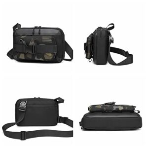lppjy sling bag chest bag shoulder crossbody bags for men motorcycle bag bicycle bag travel outdoors bag(black-camo)