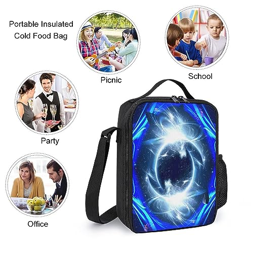 SREEKA Large 17" Backpack Set with Portable Lunch Box Pencil Case, Wear-resistant Laptop Backpack Leakproof Lunch Bag Pencil Pouch