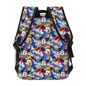 Cmrtilseem Mickey Backpack Girl's Boy's Adult's 16 Inch Double Strap Shoulder Light Weight Bookbag Water Resistant Travel Laptop Backpack