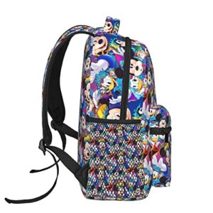 Cmrtilseem Mickey Backpack Girl's Boy's Adult's 16 Inch Double Strap Shoulder Light Weight Bookbag Water Resistant Travel Laptop Backpack