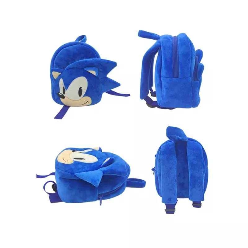 Sonic Plush Backpack, Sonic Backpack for kids, toddlers and Sonic fans