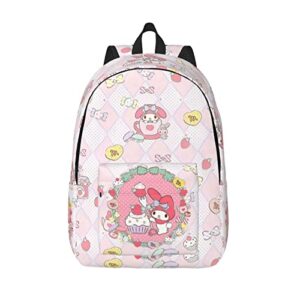 SYSGIE Anime Backpack Mini Pink Laptop Backpack Light Backpack for Travel Cute Backpack for Women Suitable for Work Commute Play (S)