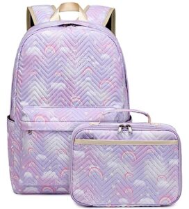 jianya backpack for school girls backpacks kids backpack with lunch box lightweight bookbag school bag for preteen girl