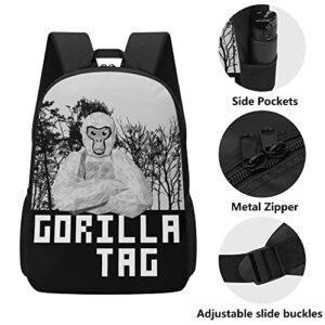 Vixychicks Game Gorilla Backpack Bookbags Tag Travel Daypack Monkey Laptop Bag For Women Men