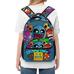 ELENAYAH Geometry Old School Gaming Backpack Kids School Bag Lightweight Daypack Travel Laptop Bag Women Men Bookbags