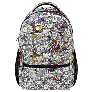 elenayah cat gaming backpack kids school bag lightweight daypack travel laptop bag women men bookbags