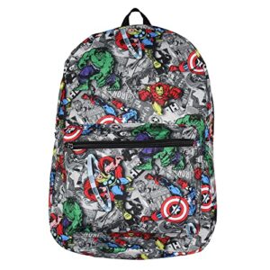 Marvel Avengers Thor Iron Man Captain America Hulk Laptop School Backpack