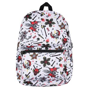 Bioworld Stranger Things Backpack Hellfire Club Allover Print Laptop School Travel Backpack