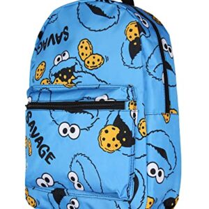 Bioworld Sesame Street Backpack Cookie Monster Savage Laptop School Travel Backpack