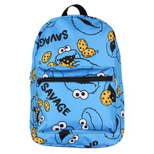 Bioworld Sesame Street Backpack Cookie Monster Savage Laptop School Travel Backpack