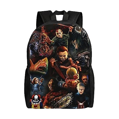 Mxiwngp Horror Movie Characters Backpack Laptop Bag Fits 17 Inch Notebook Casual School Backpack for Men&Women,style2