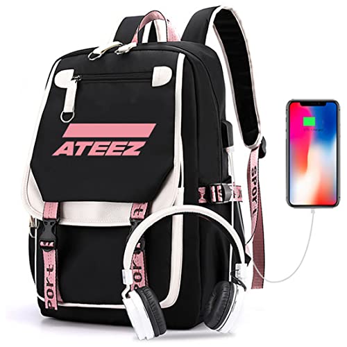 YX&ST Kpop ATEEZ School Backpack Merchandise, ATEEZ Laptop Backpacks and Casual Backpack