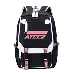 YX&ST Kpop ATEEZ School Backpack Merchandise, ATEEZ Laptop Backpacks and Casual Backpack