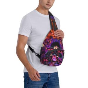 Lomaiwei Anime Backpack 3D Printed Shoulder Bag Set Cartoon Casual Backpack Messenger Backpack Unisex